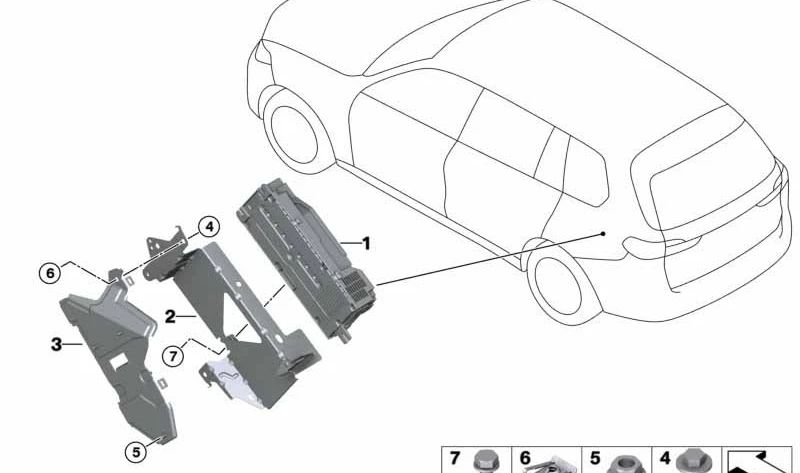 Soporte RAM Mount OEM 65158791013 para BMW G32. Original BMW.