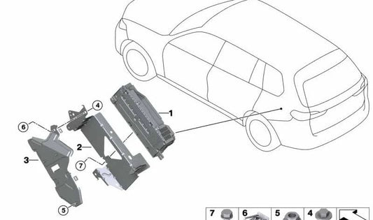 Soporte RAM Mount OEM 65158791013 para BMW G32. Original BMW.