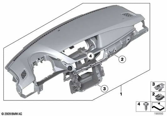 Revestimiento del Salpicadero para BMW E84 (OEM 51452991412). Original BMW.