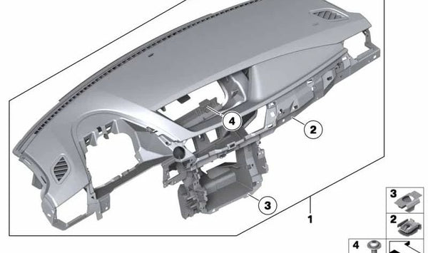 Revestimiento del salpicadero OEM 51452991240 para BMW E84 (X1). Original BMW.