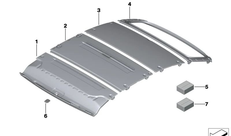 Cubierta de emergencia OEM 54347421655 para BMW F23, I15. Original BMW