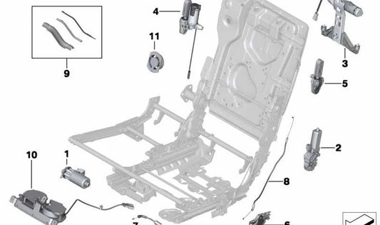 Ventilador OEM 52207236003 para asiento BMW. Compatible con Serie 5 GT (F07). Original BMW.