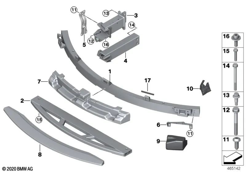 Parte de espuma para BMW I12 (OEM 51117372253). Original BMW