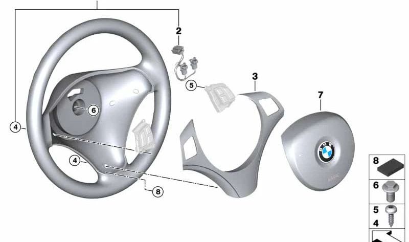 Volante Deportivo para BMW E90N, E91N, E92N, E93N (OEM 32306797892). Original BMW