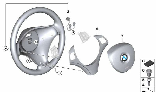 Volante Deportivo para BMW E90N, E91N, E92N, E93N (OEM 32306797892). Original BMW