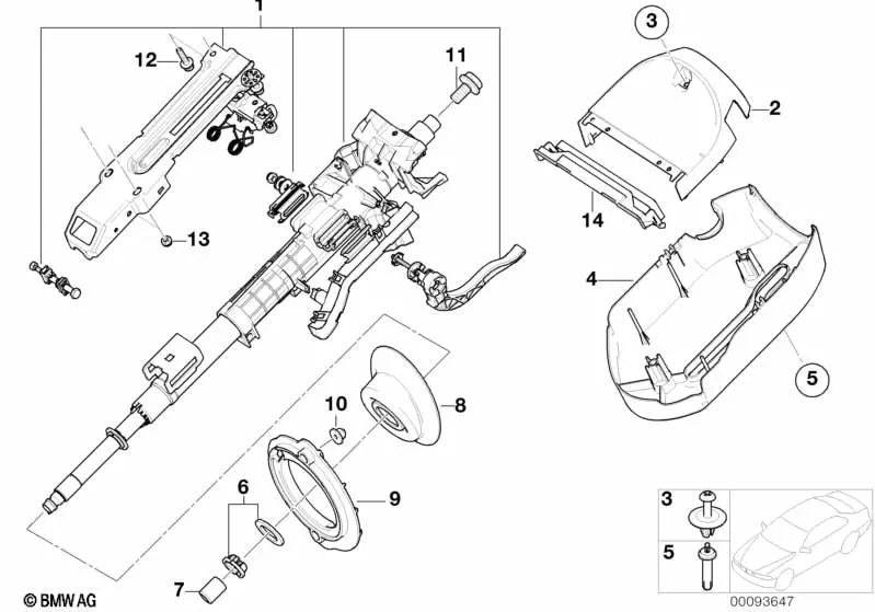 Obere Beschichtung für BMW 3er E46 (OEM 32316765803). Original BMW.