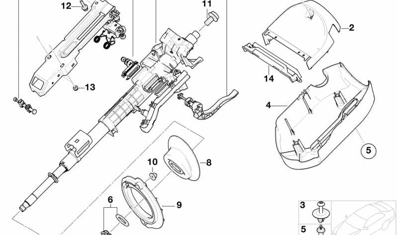 Manschette para BMW E46, E83 (OEM 32311094711). Original BMW