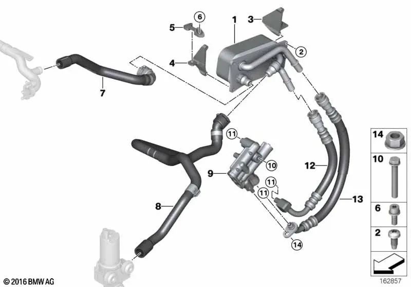 Linsenkopfschraube für BMW 3er E90, E92, E93 5er E60, E61 6er E63, E64 (OEM 07147121723). Original BMW