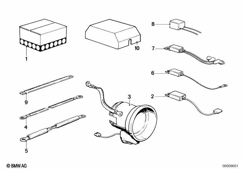 Cubierta protectora del distribuidor de encendido para BMW Serie 5 E12, E28, Serie 6 E24, Serie 7 E23 (OEM 65311361791). Original BMW