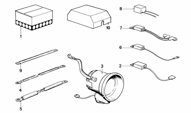 Correa de masa para BMW E28, E24 (OEM 65311277155). Original BMW.