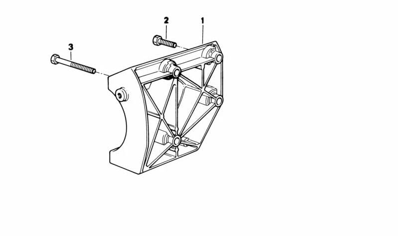 Soporte de compresor de aire acondicionado OEM 64551710471 para BMW E32, E31. Original BMW.