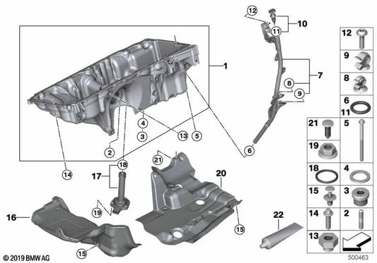 Cubierta acústica delantera para BMW X5 F15, X6 F16 (OEM 11148570574). Original BMW