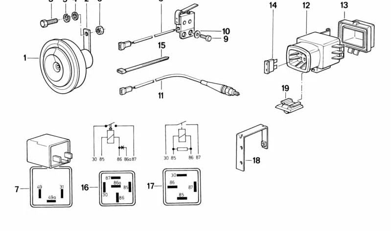 Soporte para BMW (OEM 61311244086). Original BMW