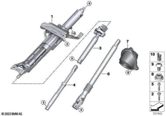 Cruceta para BMW Serie 5 G60, Serie 7 G70 (OEM 32305A22598). Original BMW.