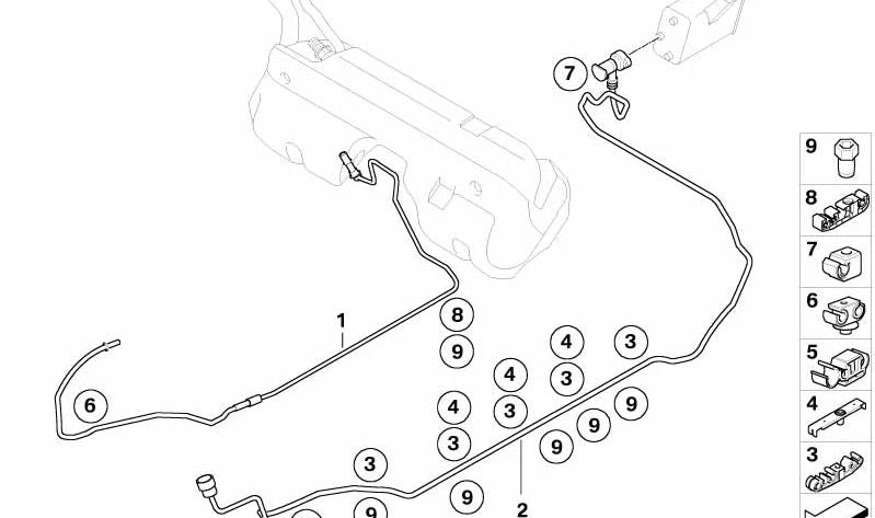 Tubo de ventilación de aire OEM 16136758022 para BMW Z4 (E85). Original BMW.