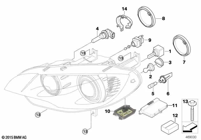 Unidad de Control de Luz de Xenón para BMW E70, E71, E72 (OEM 63117248050). Original BMW