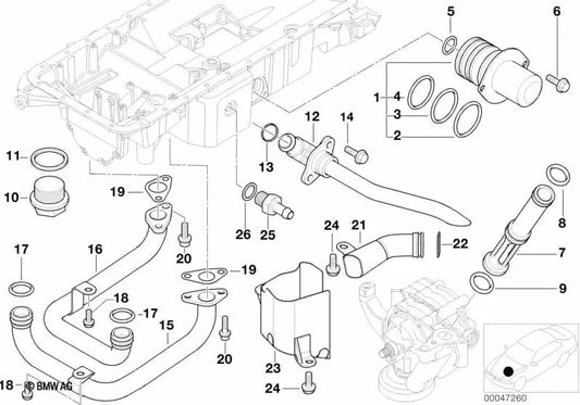 O-Ring para BMW Z8 E52 (OEM 11137830086). Original BMW