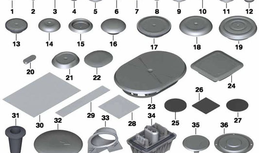 OEM -Schutzabdeckung 07148045544 für BMW E81, E82, E87, E88, E93, E84. Original BMW.