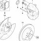 Pinza de freno delantera izquierda OEM 34216786743 para BMW Serie 1 (E81, E82, E87, E88) y Serie 3 (E90, E91, E92, E93). Original BMW.