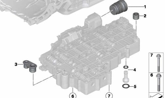 ** OEM 24607599377 Pond Reteiner per BMW E72. BMW originale.