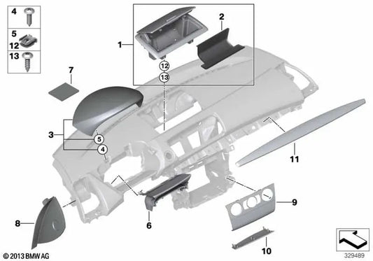 I-Tafel Decor Trim for BMW E81, E87 (OEM 51457124749). Original BMW