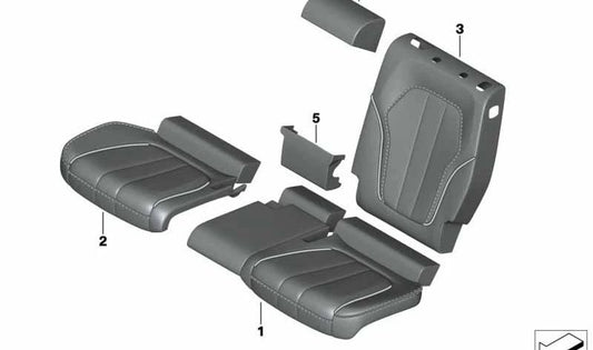 Funda Asiento de Confort de Cuero para BMW G05, G07 (OEM 52208493808). Original BMW