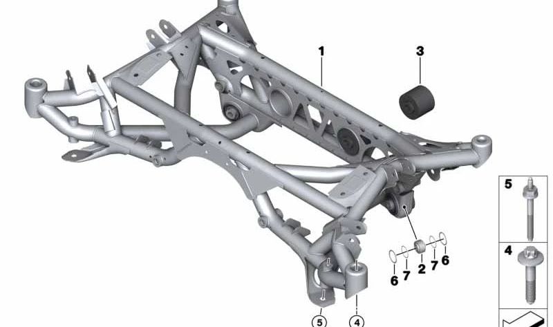 Silentblock Heck OEM 33177852495 für BMW F87, F80, F82, F83. Original BMW.