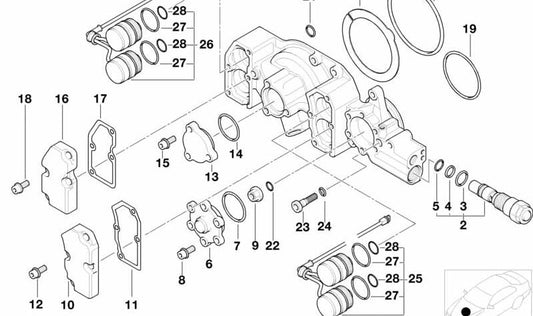 Anillo de soporte para BMW Serie 3 E36 (OEM 11311318786). Original BMW