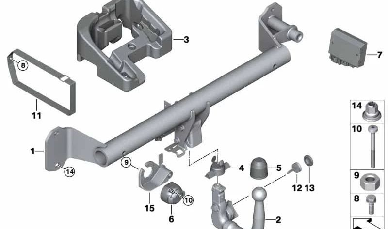 Bandeja de almacenamiento para BMW Serie 1 F40, Serie 2 F44 (OEM 71606887522). Original BMW