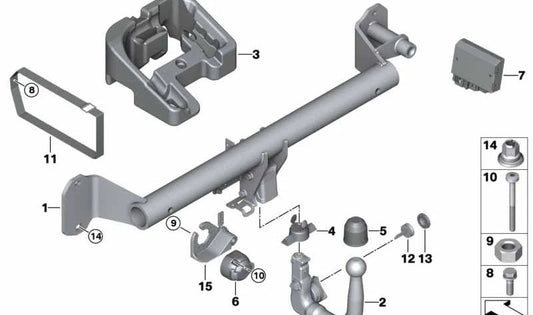 Schutzabdeckung für Schleppkugel OEM 71606875979 für BMW F40, F44. Original BMW