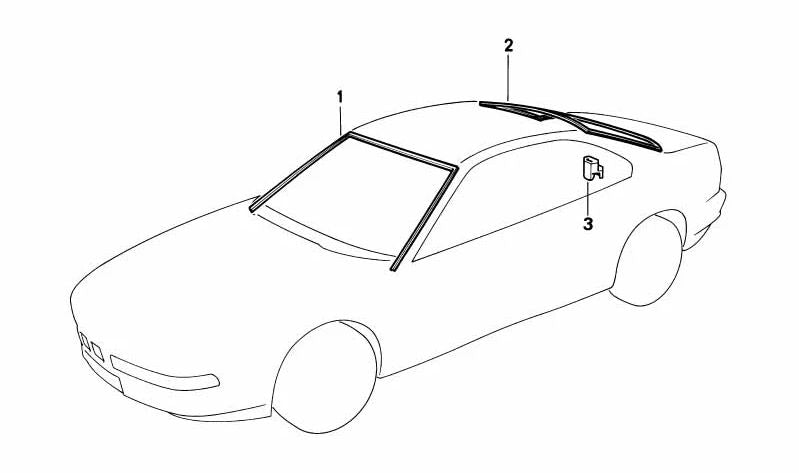 Junta de la luna trasera para BMW E31 (OEM 51318108044). Original BMW