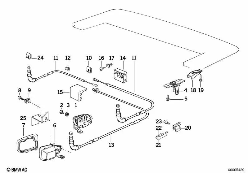 Cubierta para BMW Serie 3 E36 (OEM 51258165488). Original BMW.