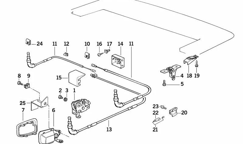 Clip de fijación OEM 51258183280 para BMW E36. Original BMW