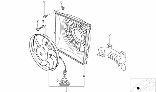 Saugzarge para BMW Serie 3 E36 (OEM 64548369799). Original BMW