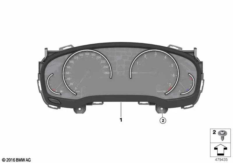 Instrumento de combinación para BMW Serie 3 G20, G21 (OEM 62109842915). Original BMW