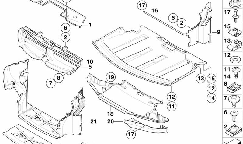 Esquina aerodinámica derecha OEM 51758041838 para BMW E63 y E64. Original BMW.