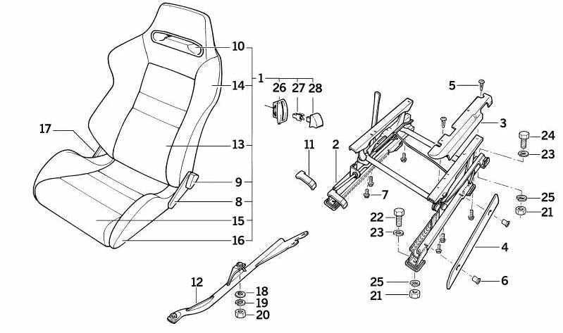 Manilla izquierda para BMW E21, E30, E12, E28, E24, E23 (OEM 52101873447). Original BMW