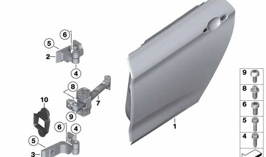 Rechte hintere Türbegrenzer für BMW F36, F36N (OEM 5122746740). Original BMW