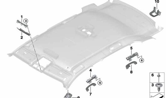 Supporto posteriore sinistro per BMW X3 F97, G01, G08 (OEM 51167396415). BMW originale