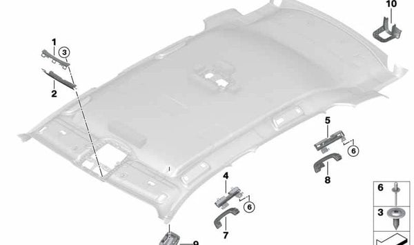 Soporte delantero izquierdo para BMW X3 F97, G01, G08 (OEM 51447428733). Original BMW.