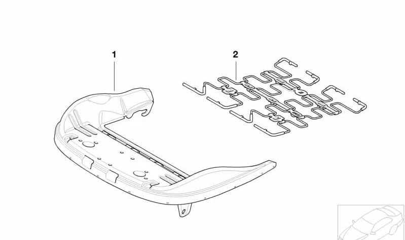 OEM 52108226420 Alloggiamento dei posti per BMW E46, E63, E83, E53, E85, E86. BMW originale.