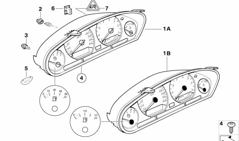 Combinación de Instrumentos sin Codificar para BMW Serie 3 E36 (OEM 62112497722). Original BMW