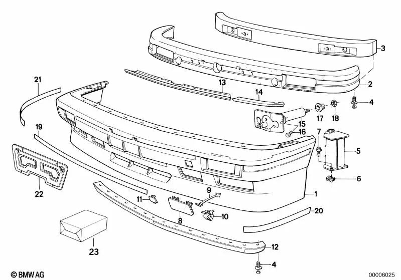 Junta derecha para BMW E30 (OEM 51711945952). Original BMW.