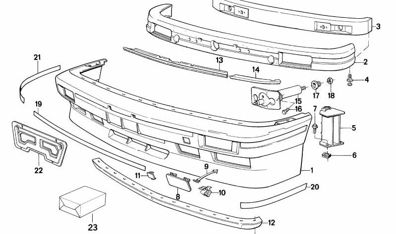 Cubierta derecha para BMW E30 (OEM 51111961928). Original BMW