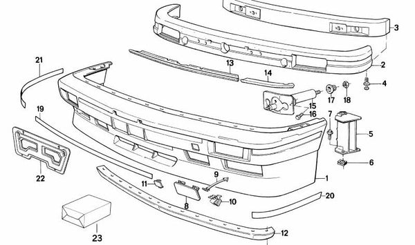 Soporte delantero OEM 51112230691 para BMW Serie 3 E30. Original BMW.