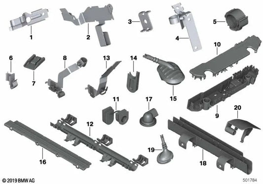 Placa de cubierta para BMW E70, E71 (OEM 12217806409). Original BMW