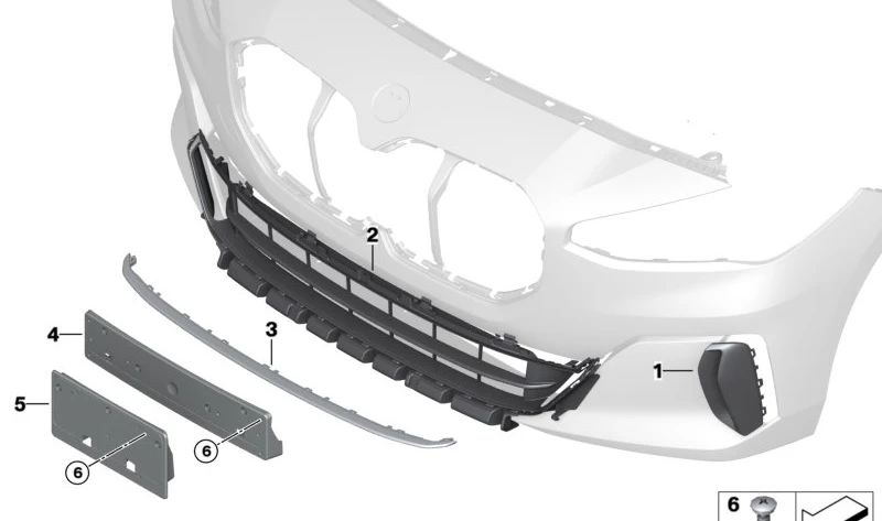 Zentralchromarme OEM 51119477461 für BMW U06 (Serie 2 Active Tourer). Original BMW.