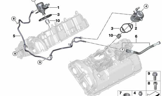 High pressure pump for BMW 5 Series G30, 7 Series G11, G12 (OEM 13518601015). Original BMW