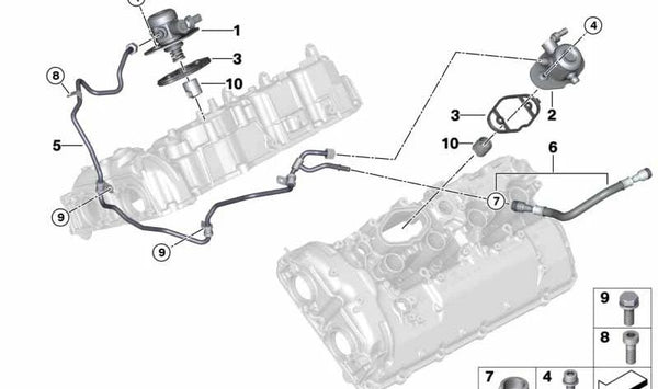 Bomba de Alta Presión para BMW Serie 5 G30, Serie 7 G11, G12 (OEM 13518643464). Original BMW