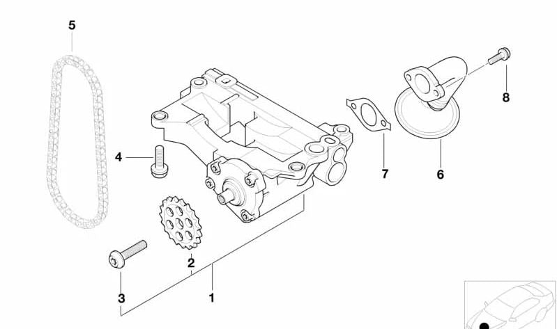 Junta de motor sin amianto OEM 11412247885 para BMW E46, E39, E38, E65, E83, E53. Original BMW.